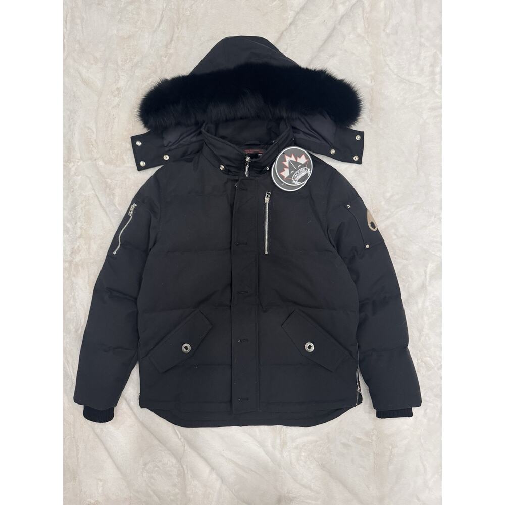 MOOSE KNUCKLES ORIGINAL SHEARLING TRIM 3Q JACKET SIZE M Winter Coat Fur Hood